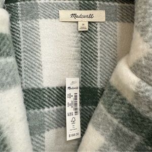 Madewell Jacquard Double-Breasted Crop Blazer in Plaid